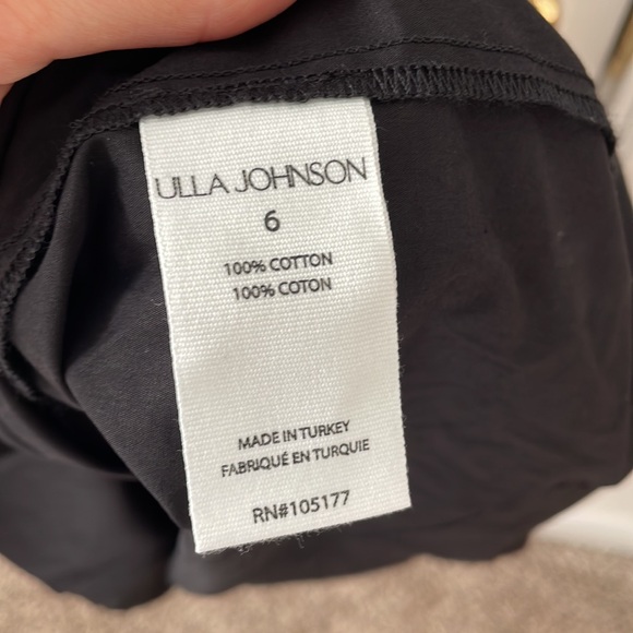 Ulla Johnson Black Lilith Sleeveless Belted Cotton Midi Dress Size 6 - Picture 6 of 14